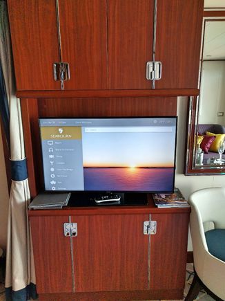 Nice storage above and below the tv.