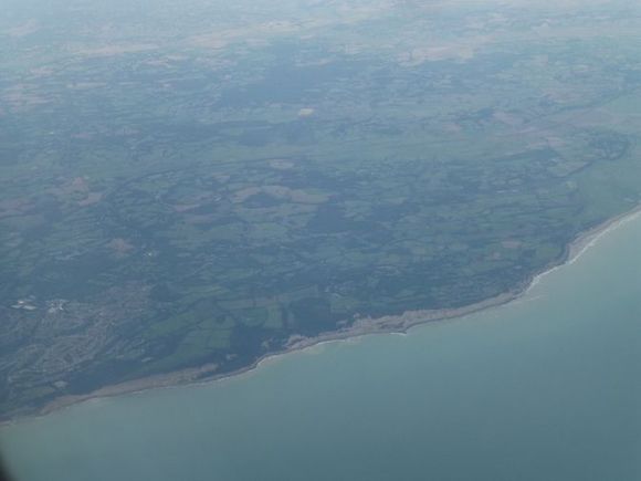 Not the clearest picture I've ever taken, but I lived in the middle of this until 2 years ago. Fairlight cliffs on the coastline. Ore to the bottom left. Hastings would be further left out of shot.