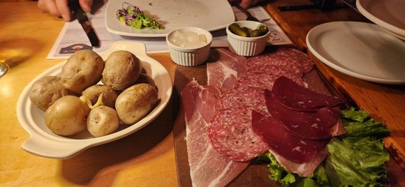 Charcuterie and potatoes