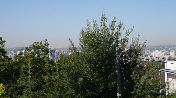 "Good morning Chisinau". Downtown area in the distance.
