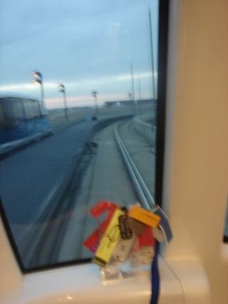 Freddie Jr on the DFW skytrain