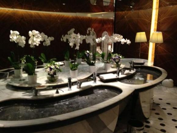 the men's bathroom