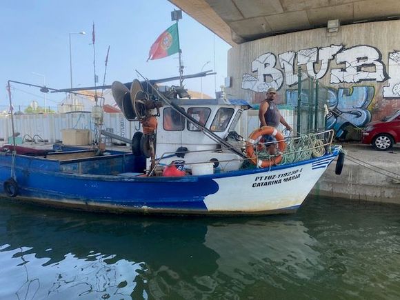 A scallops fishing boat