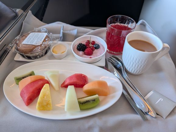 fruit plate, bircher muesli