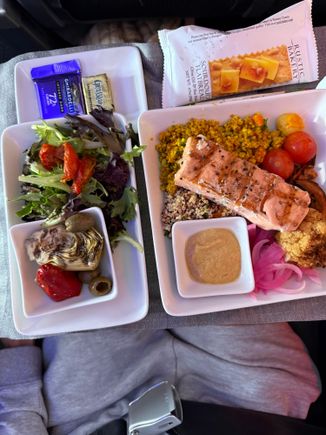 Salmon grain bowl - new curry sauce