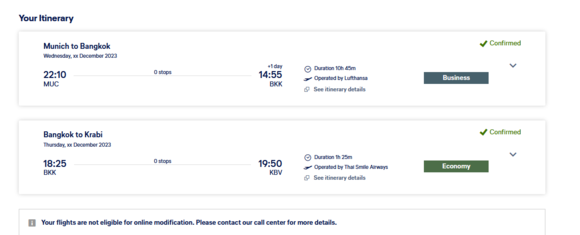 Cnonfirmed booking