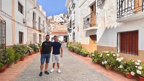 The quiet streets of David and Jose Maria's village