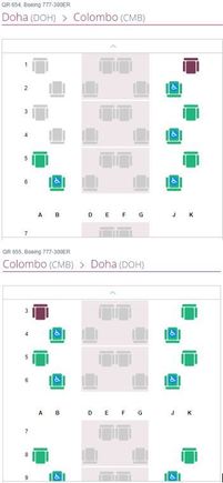 Seat selection looks typical QSuite
