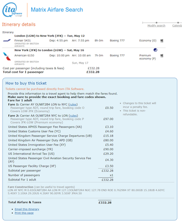 The outbound fare is 50p + taxes, fees & charges.