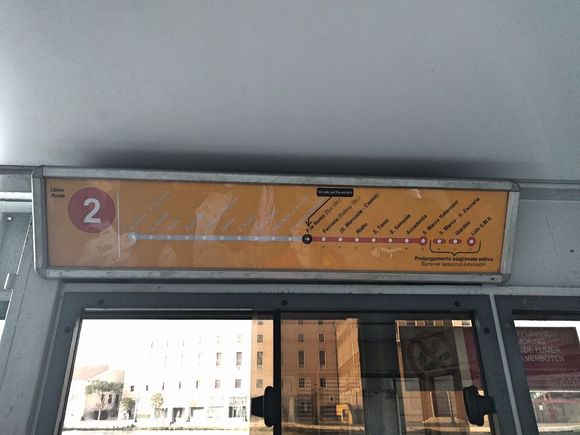 The bus line was clearly marked