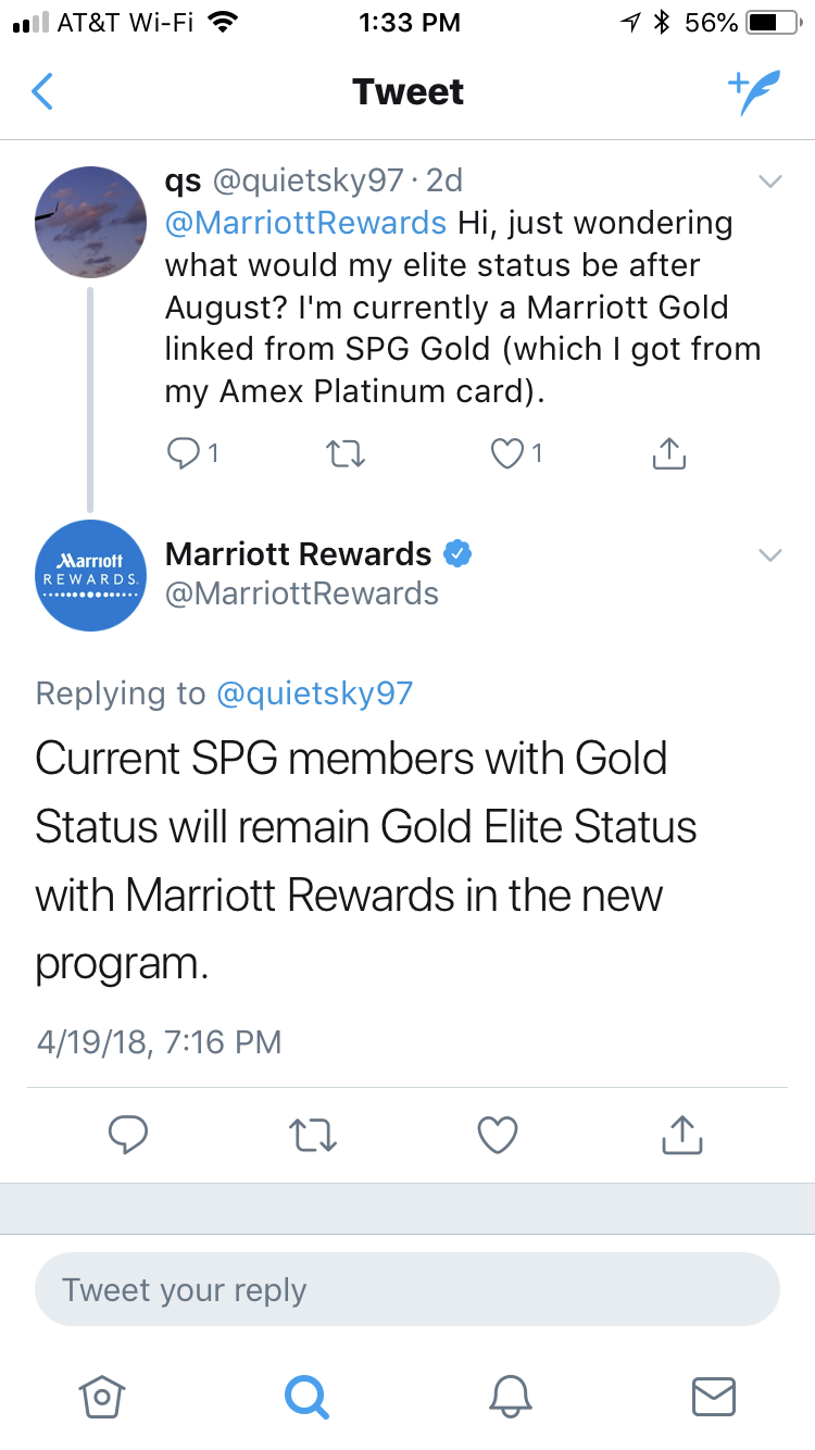 Spg Marriott Status Match Chart