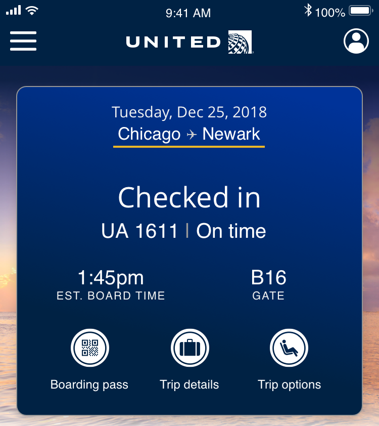 united airline app will not scan my passport