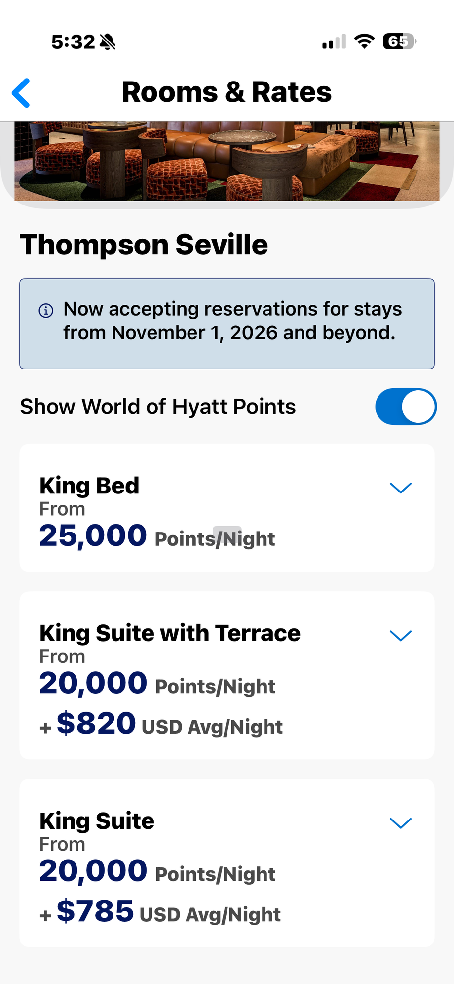 This is for late April.  Cash rate for the King room under Members save more is $752