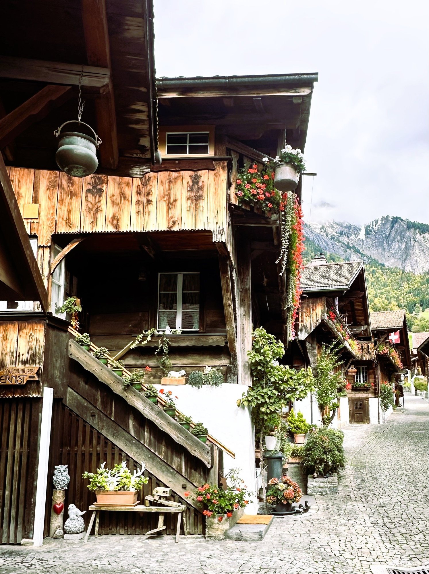 Pretty street in Brienz