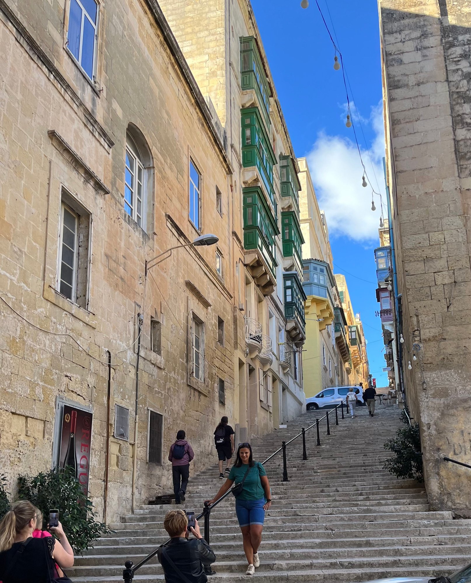 Here’s the first set of stairs to go to the top of Valletta.