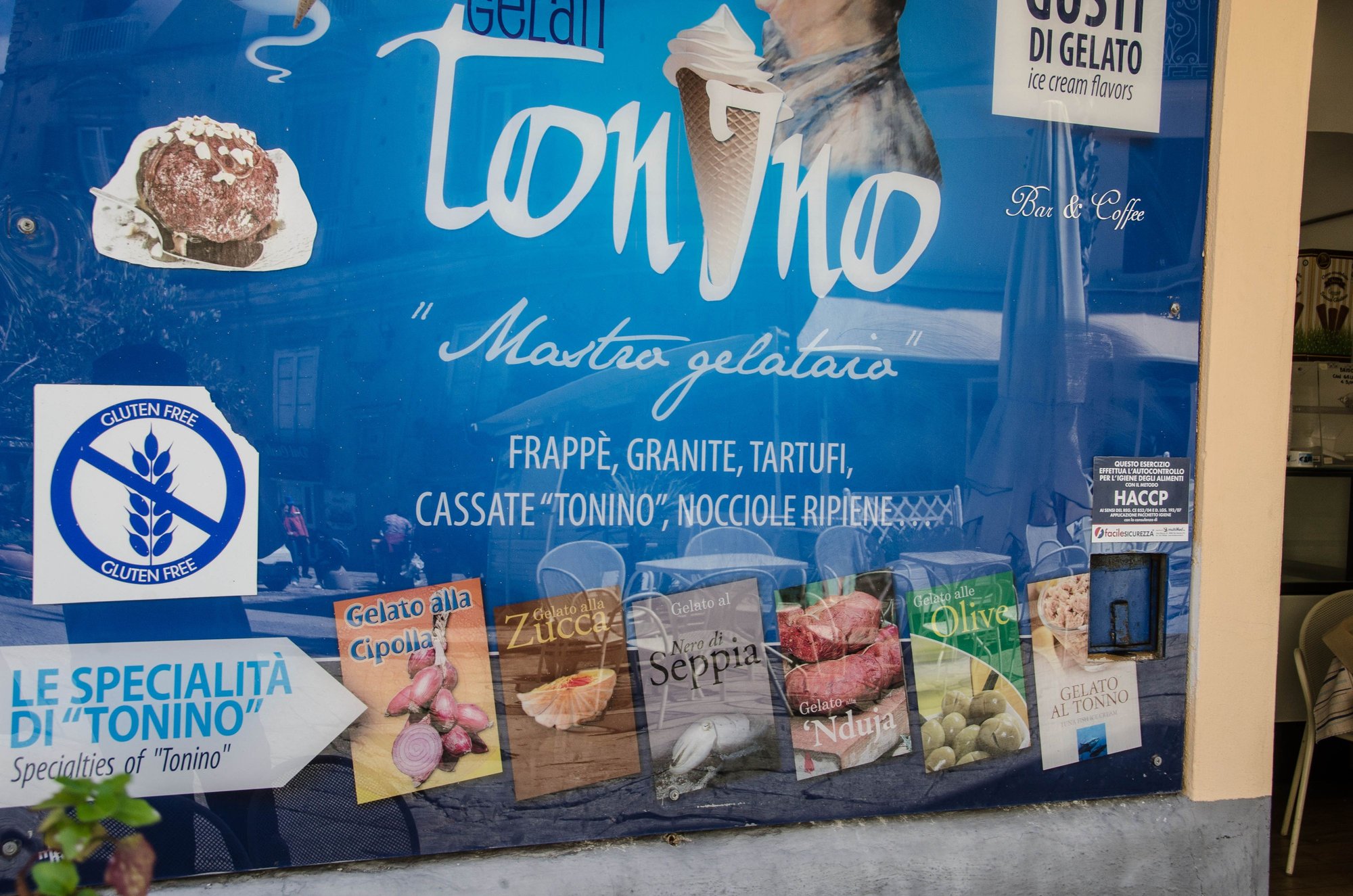 Check out Toninos inventive flavors. Mangiare tuna, onion and other very unusual flavors await the adventurous seeking Vitamin G.