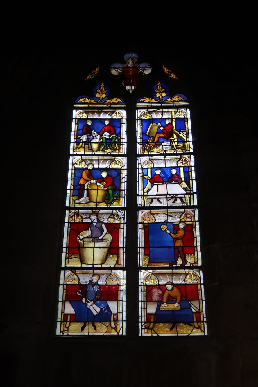 Craftspeople Window at Notre Dame Church, Semur-en-Auxois