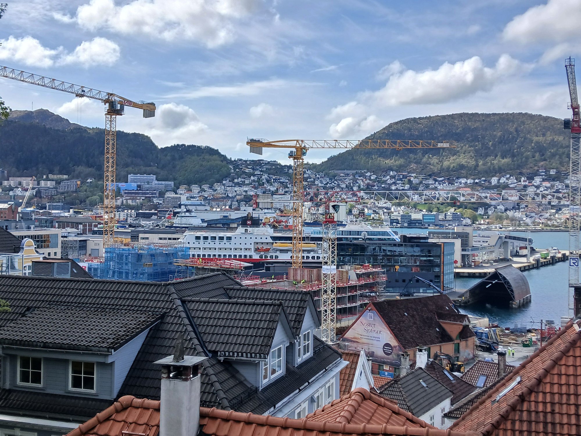 View of the port, from Nordnes