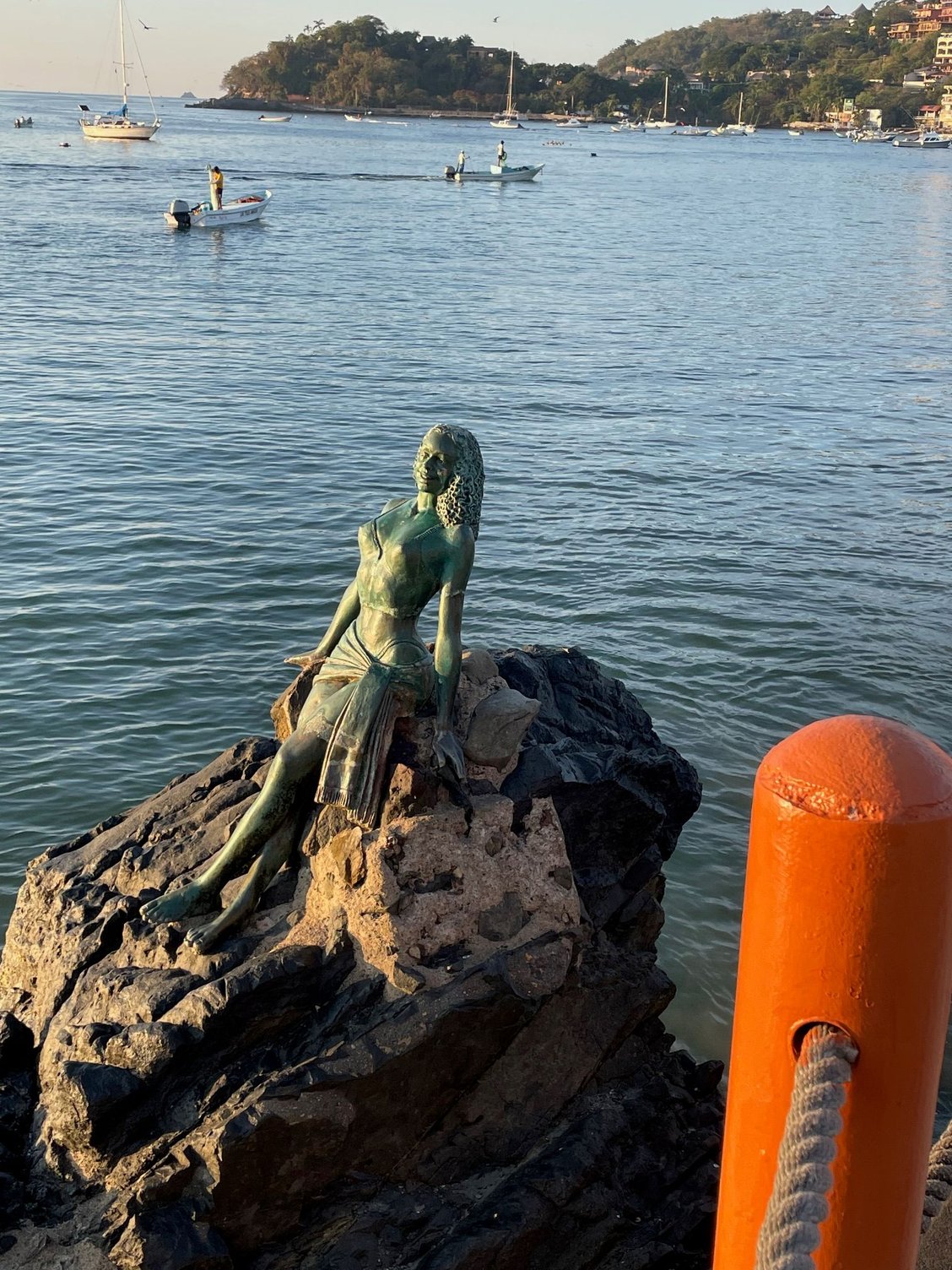 No picture of Zihua is complete without the lady on the rock along the Malecon