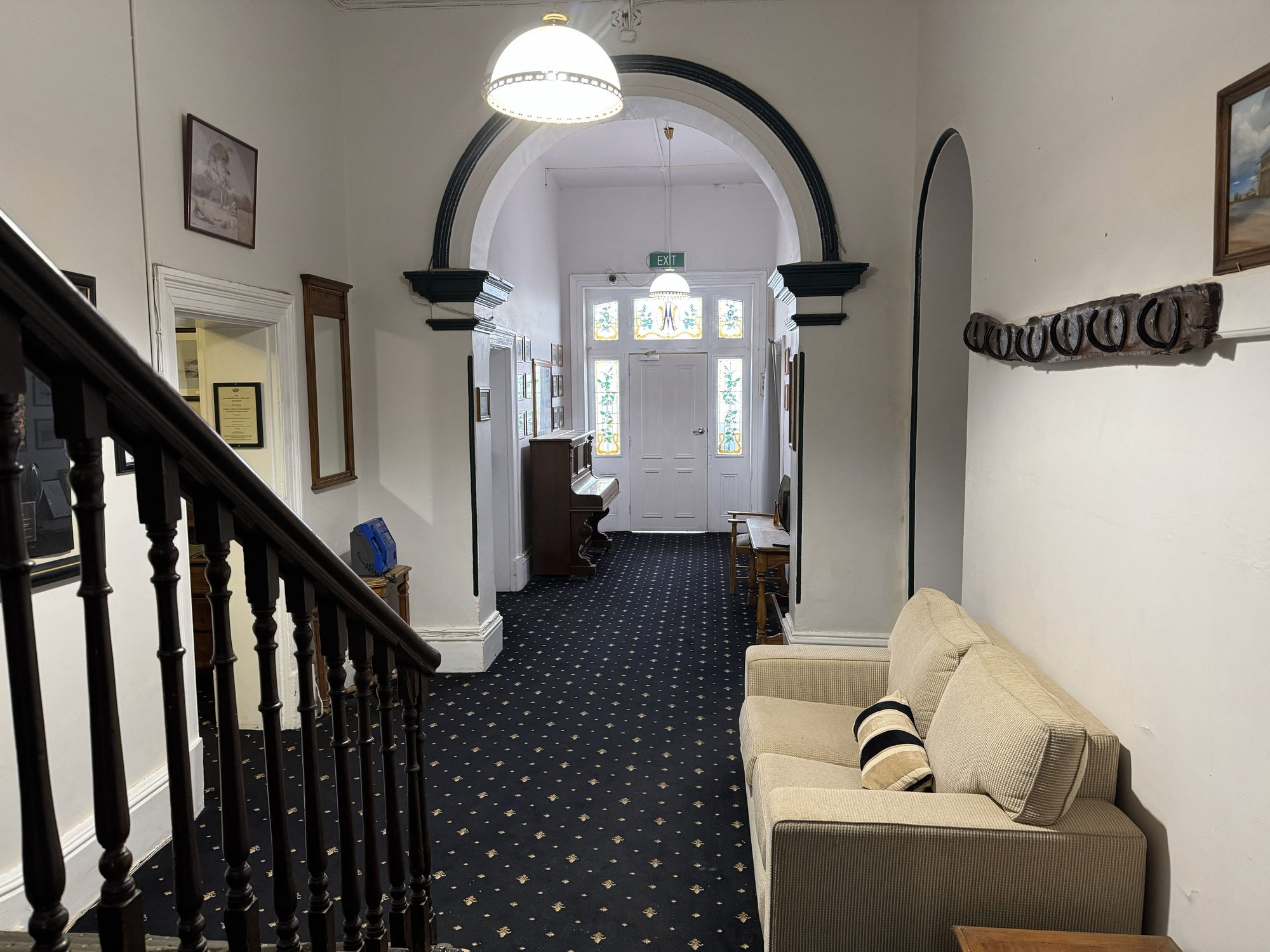 The lovely Victorian foyer. Unfortunately we ended up in the overflow accommodation next door.