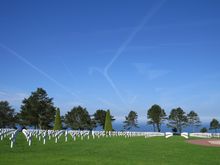 Thousands of Marble crosses with the Atlantic at the back.