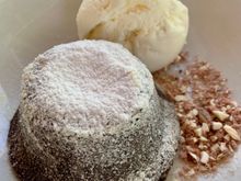 Time for some desert photos!!!! Chocolate Volcano and vanilla ice cream. Can’t believe I had room. 