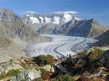 Aletscg Glacier in october
