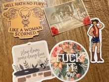 Some stickers Kate and I bought today. Looking forward to adding some of these to my water bottle. 