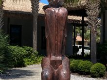 This was at the Marco Island history museum. It’s a large outdoor replica of a Calusa Native American artifact found there - we saw the real one in the museum, which dates to 500-1500 years ago. It’s a beautiful carving.
