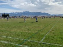 Pretty day in Bozeman. Daughter is in blue.