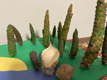 Forest and canoe (milkweed pod)