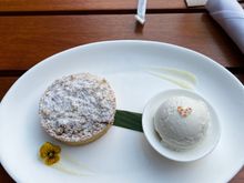 Pineapple cobbler at the Olelo.