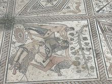 Oh..yeah...they also have an ancient mosaic, which is down this non-descript street, barely marked, but it does have a gate around it