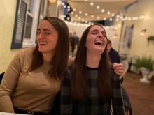 We ate in this cute little alley. 