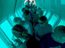 The semi-submersible boat for our first look at part of this massive Great Barrier Reef 