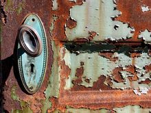 This rusty door was begging to be photographed. 