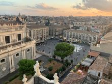 Looking out over Catania’s Piazza del Duomo