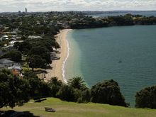 Lots of beaches, and the swimmers and sun bathers were out. 