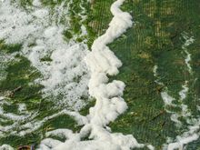 Seafoam at Ile de Moines ('monks') in the Gulf of Morbihan.
