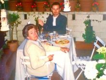 On the terrazza of our apartment in Bologna. 