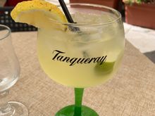 A Sicilian Spritz, made with limoncello instead of aperol.  Super refreshing on a hot and humid afternoon in Palermo.