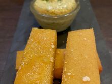 Frites de panisses (chickpea fritters – a Marseille specialty) @ Café Bovo