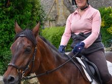 The three of us had a lovely chat. Well OK, the horse made four of us.