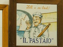 Rounding out this foodic section: the above pasta-maker (Marco della Pietra & wife). One orders some of his dishes a day in advance.
Also: Mini-market 'Dieci Piu', run by the friendly Saveria family. Their sandwiches were among the best.
Also recommended: 'Macelleria Trophimena', and 'Macelleria de Lieto, two deli/butcheries' with much to offer. The gals at 'Punto Pane' specialize in great sandwiches. A VG restaurant literally outside our building entry: A' Ricetta. 
*next: an extended daytrip 