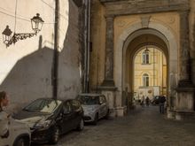 A further filmic connection, this time to Minori. The nocturnal scene in the recent 'Equalizer' wherein Denzel Washington kills bad guys with a van plus a set of keys, was shot right by the arch shown above. The young lady far left was actually one of our fellow guests at Mario Arzano's social get-together up at his Torre home. She and her girlfriend had just arrived from Bologna and had been dragged by Mario's elderly father-in-law off the Path of the Lemons and into our in-progress party!