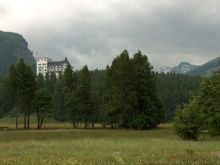Hotel Waldhaus in (above) Sils