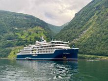 Our ship in the fjord 