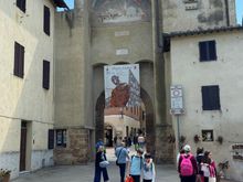 The town of Pienza was commissioned by Pope Pius II, a scholarly man who wanted to build the ideal town. His library is in the Siena Cathedral - Piccolomini Library