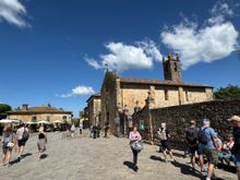 The village of Monteriggioni - inside the defensive walls - the village was described by Dante in his Divine Comedy - The Sienese built Monteriggioni as their front line of defense in their wars against Florence.