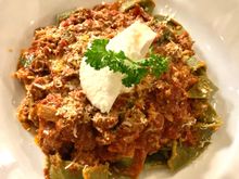 Papardelle with meat sauce 